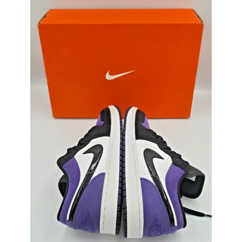 Air Jordan 1 Low Court Purple Black White Men’s 10.5 Women’s 12 Immaculate